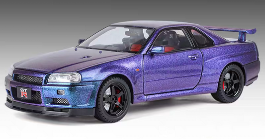 Nissan Skyline R34 GT-R Racing Edition – Premium Die-Cast Metal Model Car