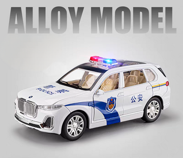 BMW X7 Police Alloy Metal Car – Premium Law Enforcement Collectible Model