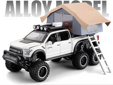 Ford Raptor Motorhome Off-Road Camper Pickup – Premium Die-Cast Model Car